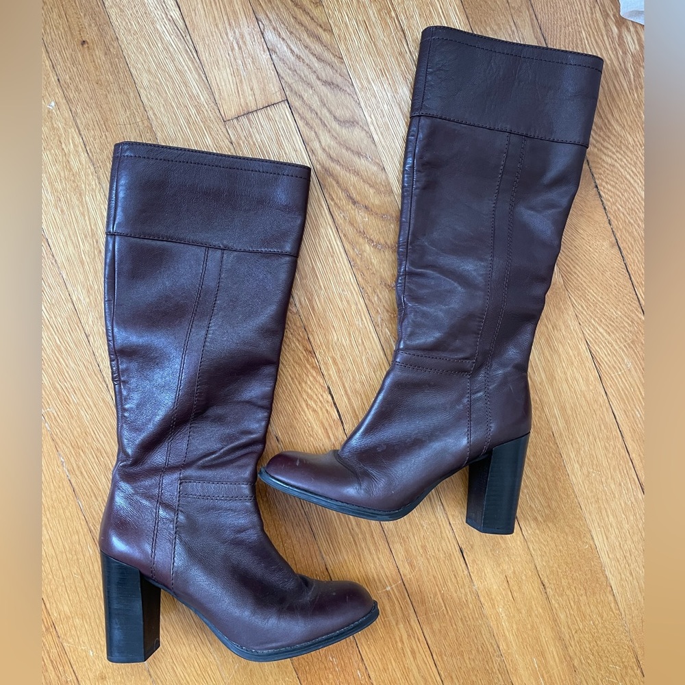 Nine West Leather Knee High Boots